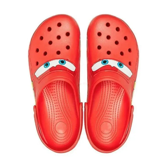 Crocs Disney Lightning Mcqueen Pixar Outdoor beach slippers Cute Cartoon anime